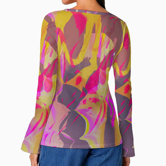 Carla Mythos Top - Casual Boho Long Sleeve Women's Top