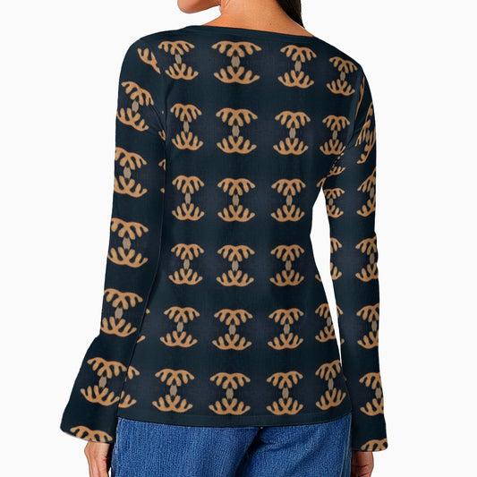 Dakota Mythos Top - Casual Boho Long Sleeve Women's Top
