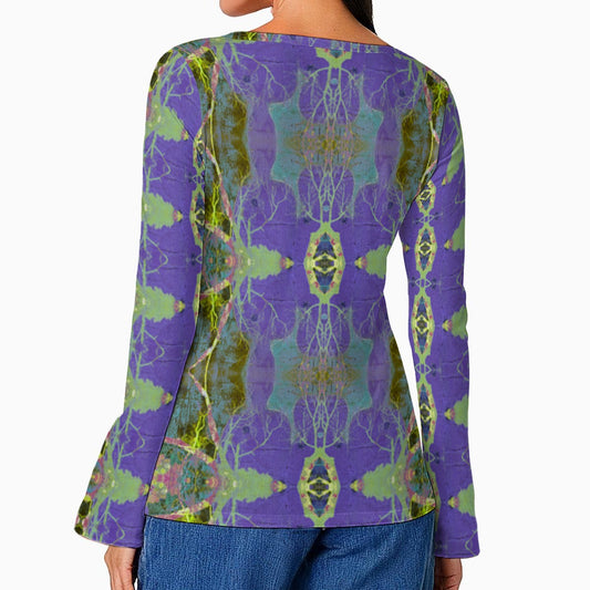 Eman Mythos Top - Casual Boho Long Sleeve Women's Top