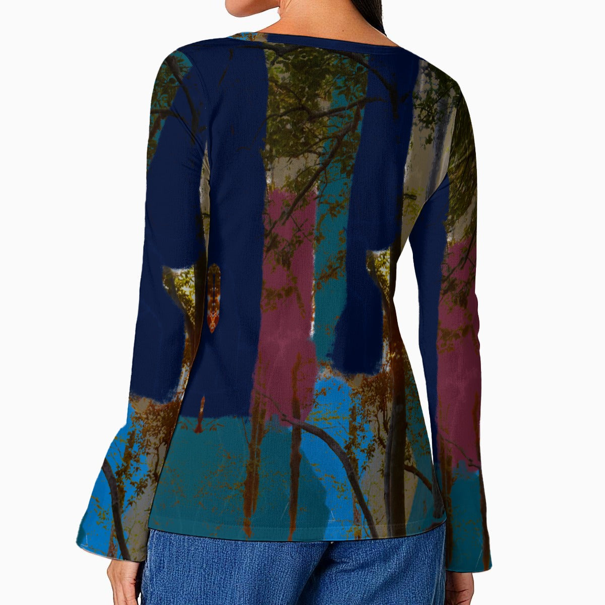 Caitlin Mythos Top - Casual Boho Long Sleeve Women's Top