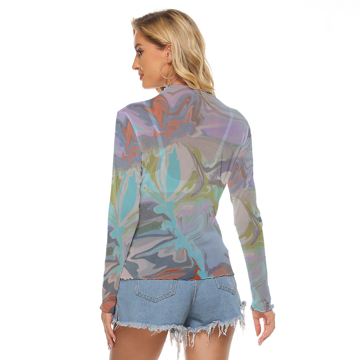 Lana Mesh - Long Sleeve Mesh Top