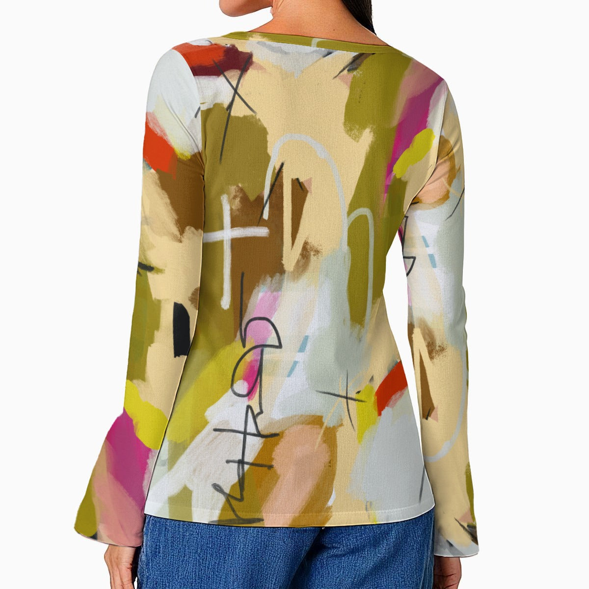 Cecily Mythos Top - Casual Boho Long Sleeve Women's Top