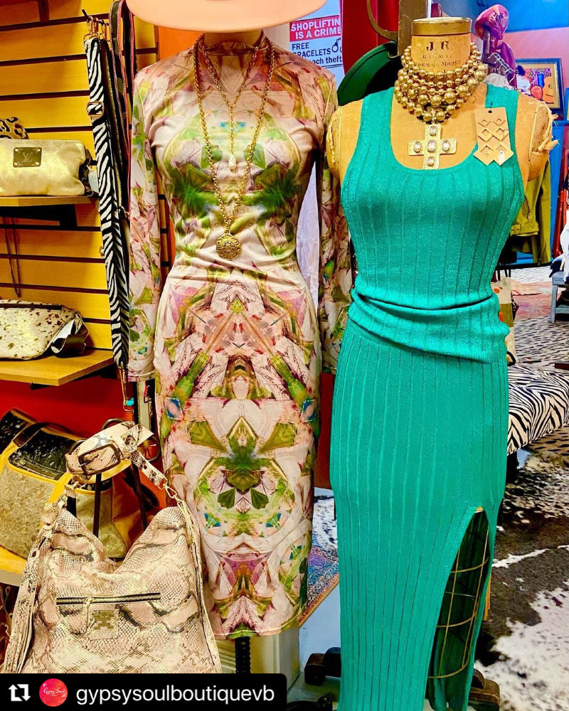 Sylvan Mock Turtleneck Long Dress