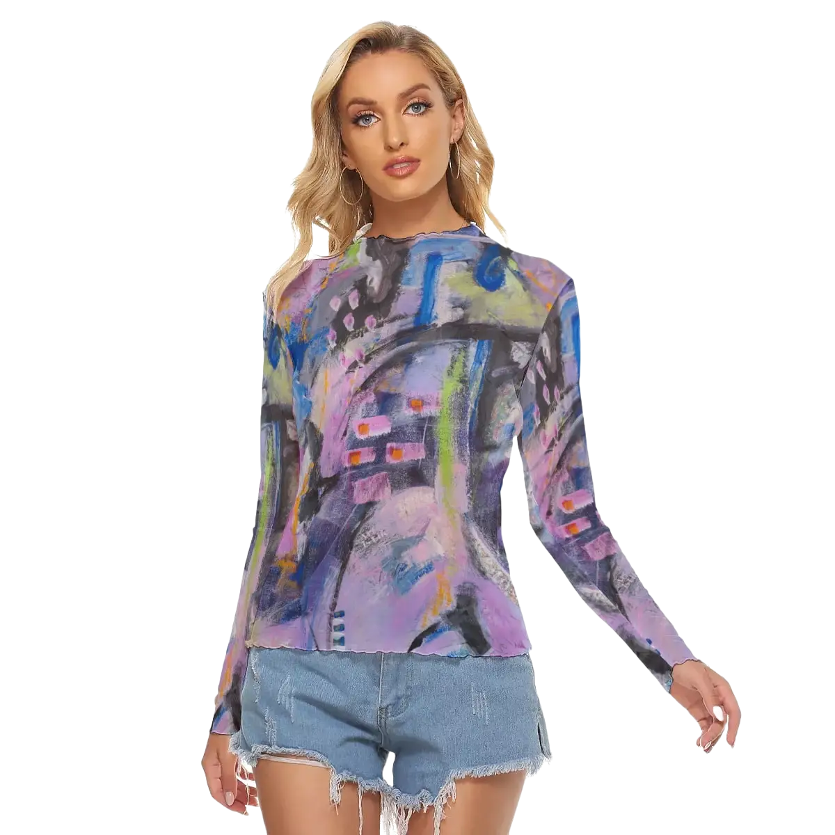 The Long Sleeve Mesh Top