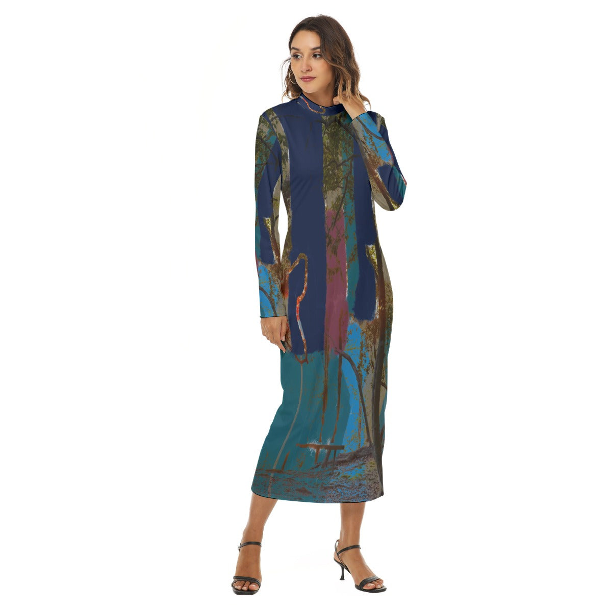 Caitlin Mock Turtleneck Dress