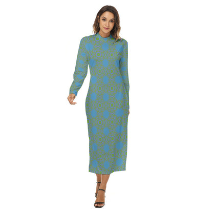 Blue Star Mock Turtleneck Dress