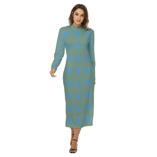 Blue Star Mock Turtleneck Dress