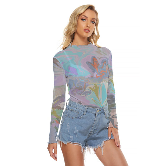 Lana Mesh - Long Sleeve Mesh Top
