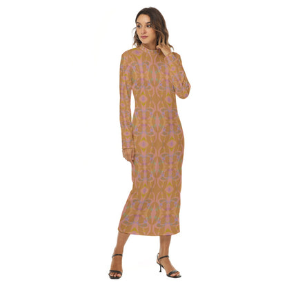 Adobe Mock Turtleneck Midi Dress