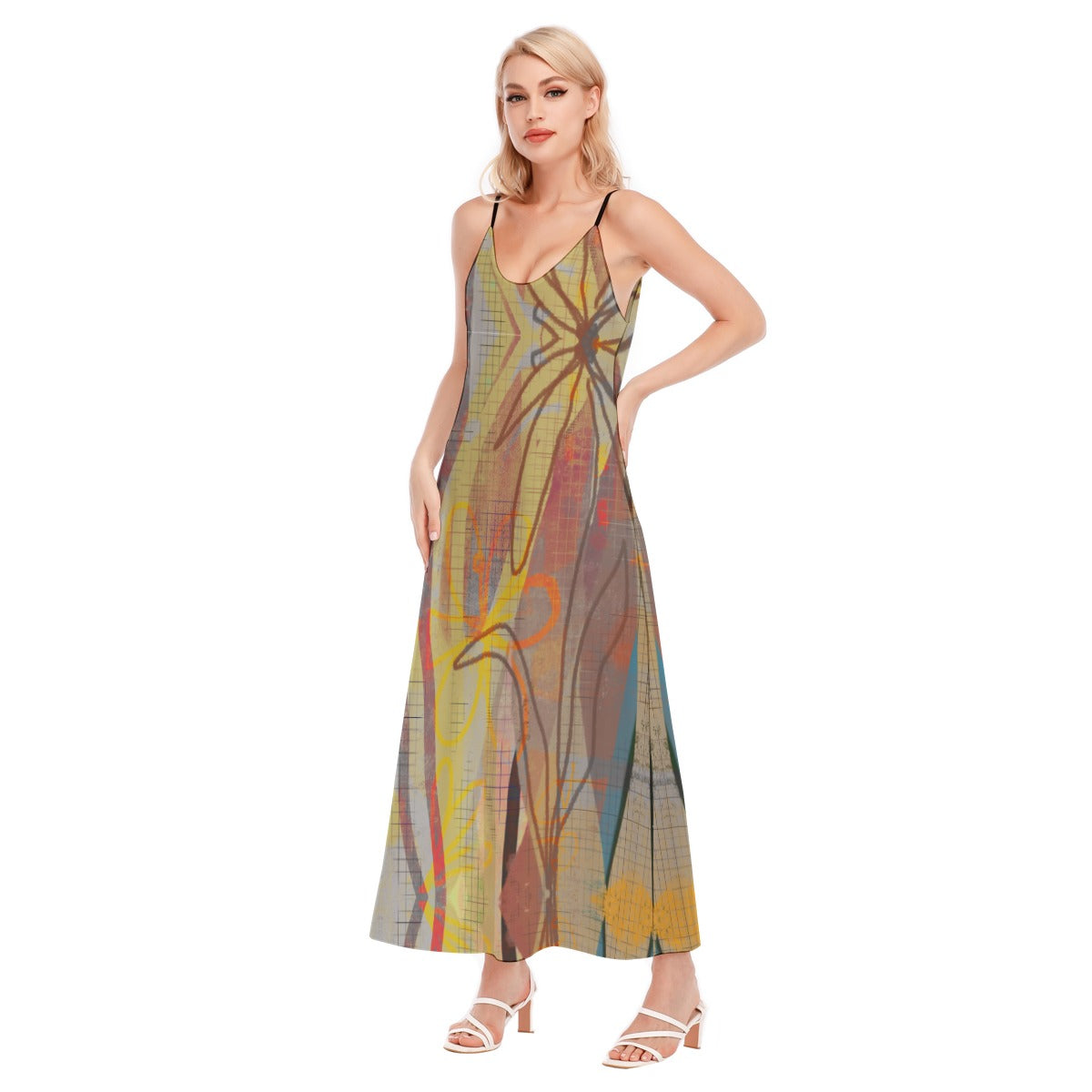 Dyani Summer Cami Sundress, Maxi Dress