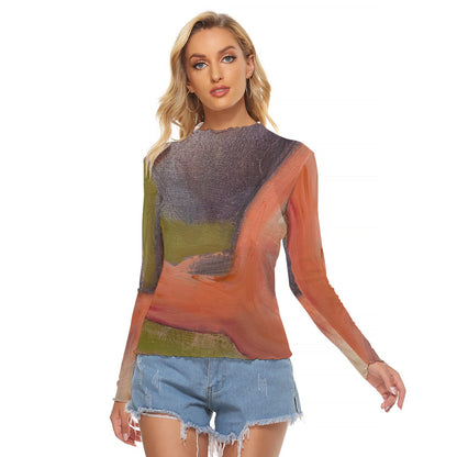September Sunset Mesh Top