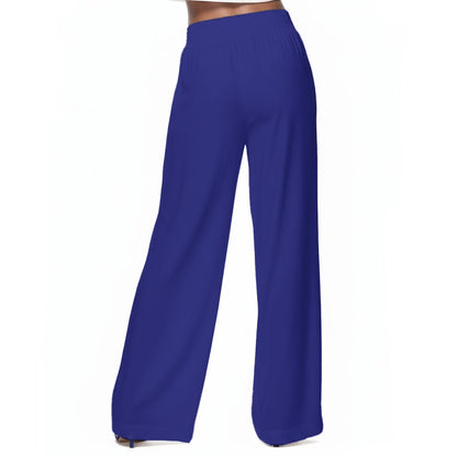 Indigo Flow Pants - Wide-leg Natural Rayon Pants