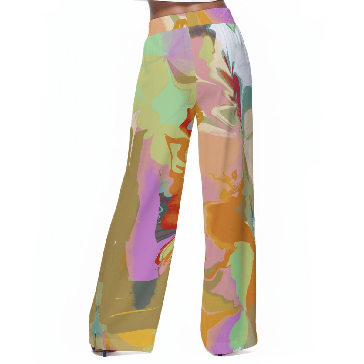 Summer Orchid Flow Pants - Women's Casual Wide-Leg Pants