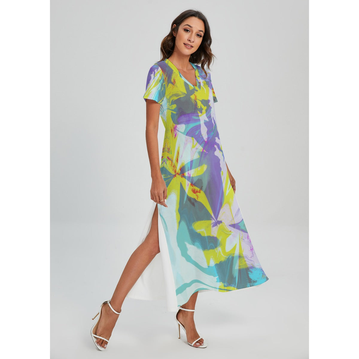 Penelope V-Neck Long Dress