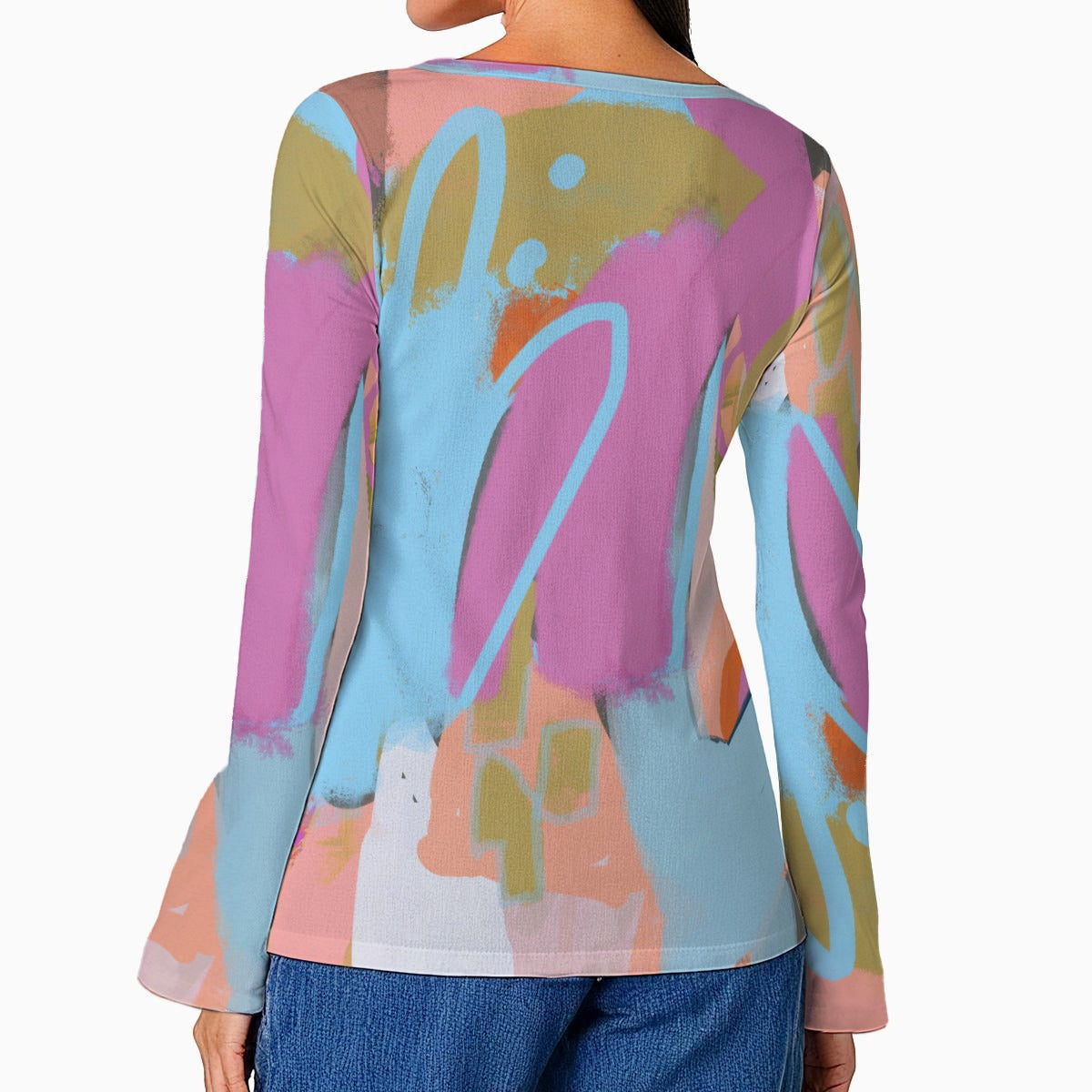 Cyndi Women's Mythos Top - Long-Sleeved Flared Top