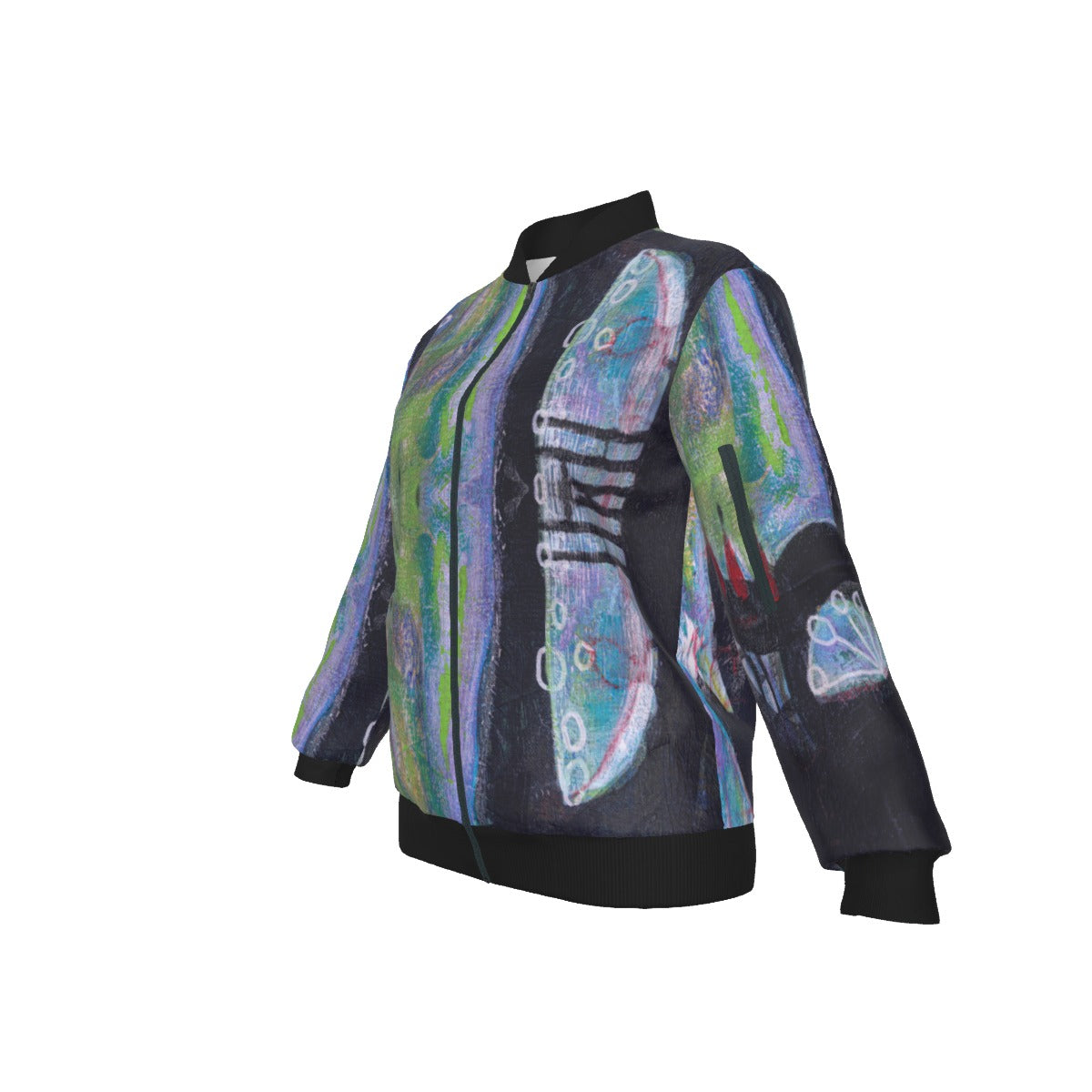 Black Lotus 1 Women's Baseball Jacket
