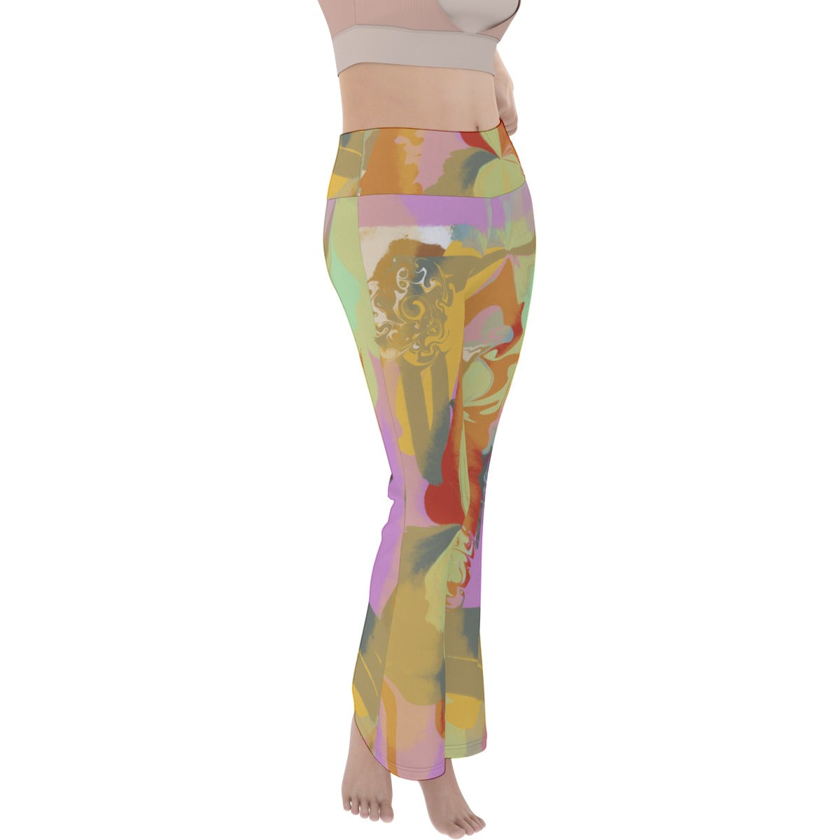 Summer Orchid  Women's Flare Yoga Pants