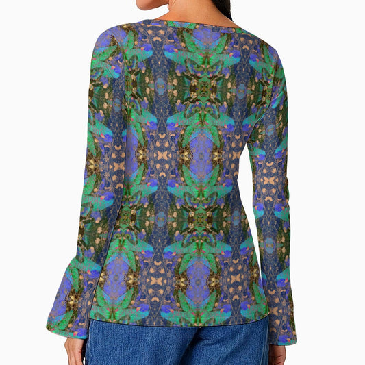 Aphrodite Mythos Top - Casual Boho Long Sleeve Women's Top