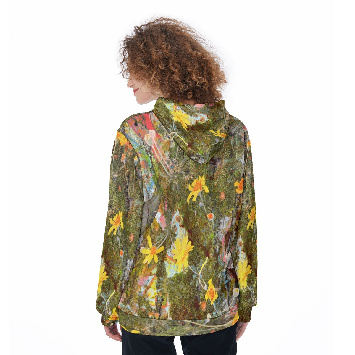 Moss and Flower Women's Heavy Fleece Hoodie