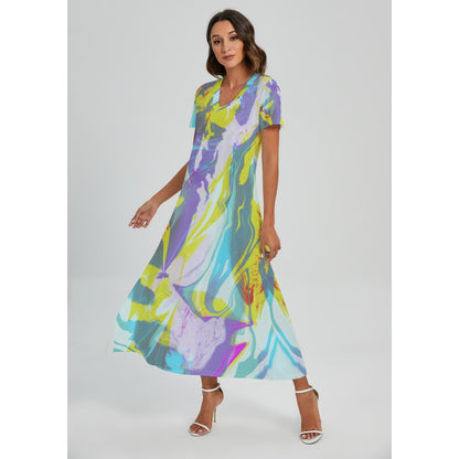 Penelope V-Neck Long Dress