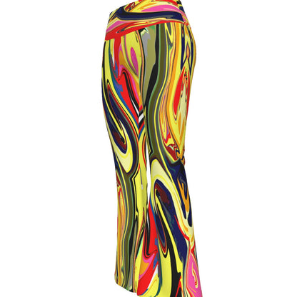 Wavy Groovy  Women's Flare Yoga Pants