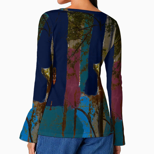 Caitlin Mythos Top - Casual Boho Long Sleeve Women's Top