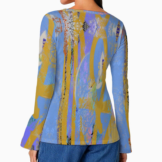 Polly Mythos Top - Casual Boho Long Sleeve Women's Top