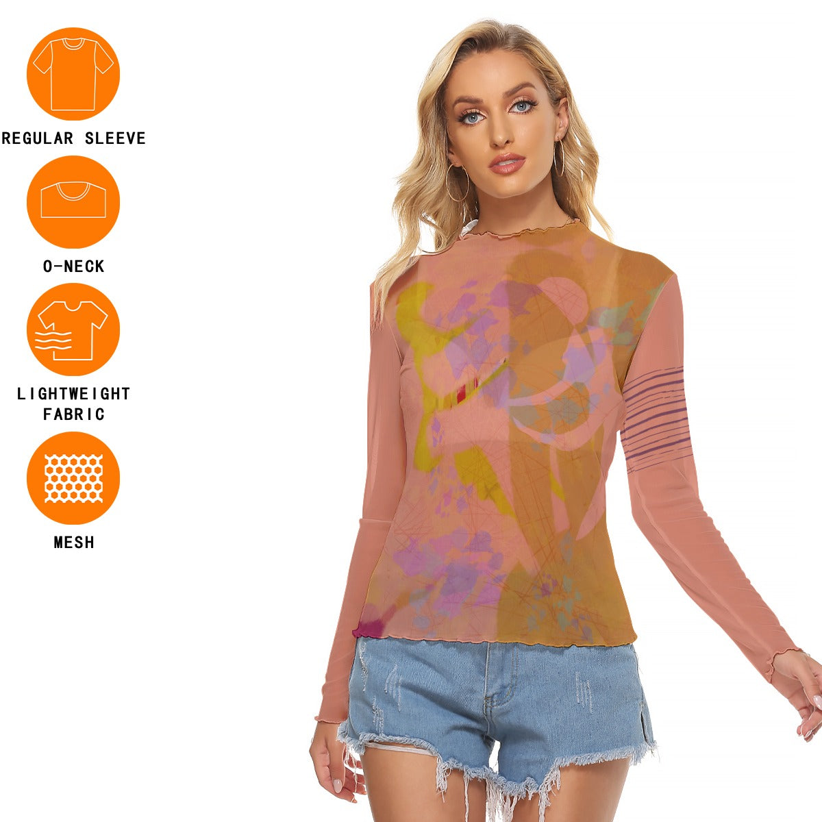 Two Figures Adobe Mesh Top