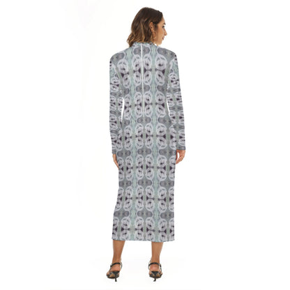 Deco Rose Mock Turtleneck Dress