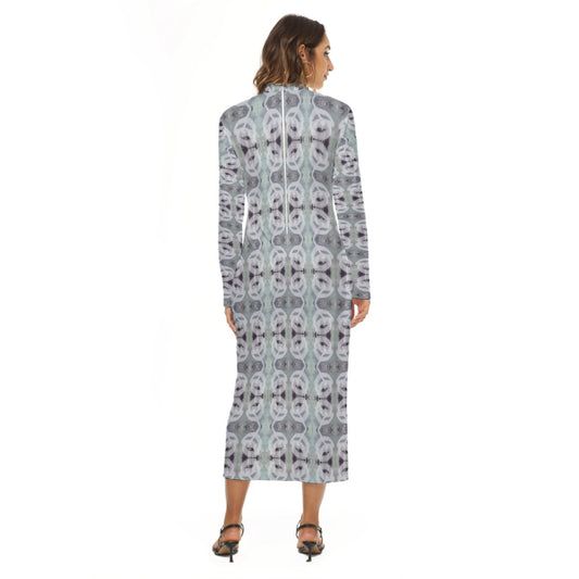 Deco Rose Mock Turtleneck Dress