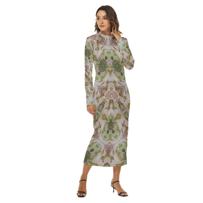 Sylvan Mock Turtleneck Long Dress