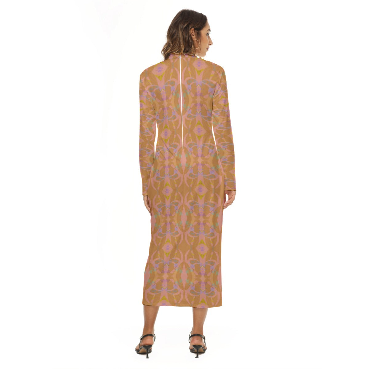 Adobe Mock Turtleneck Midi Dress