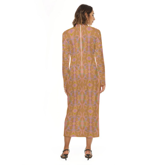 Adobe Mock Turtleneck Midi Dress
