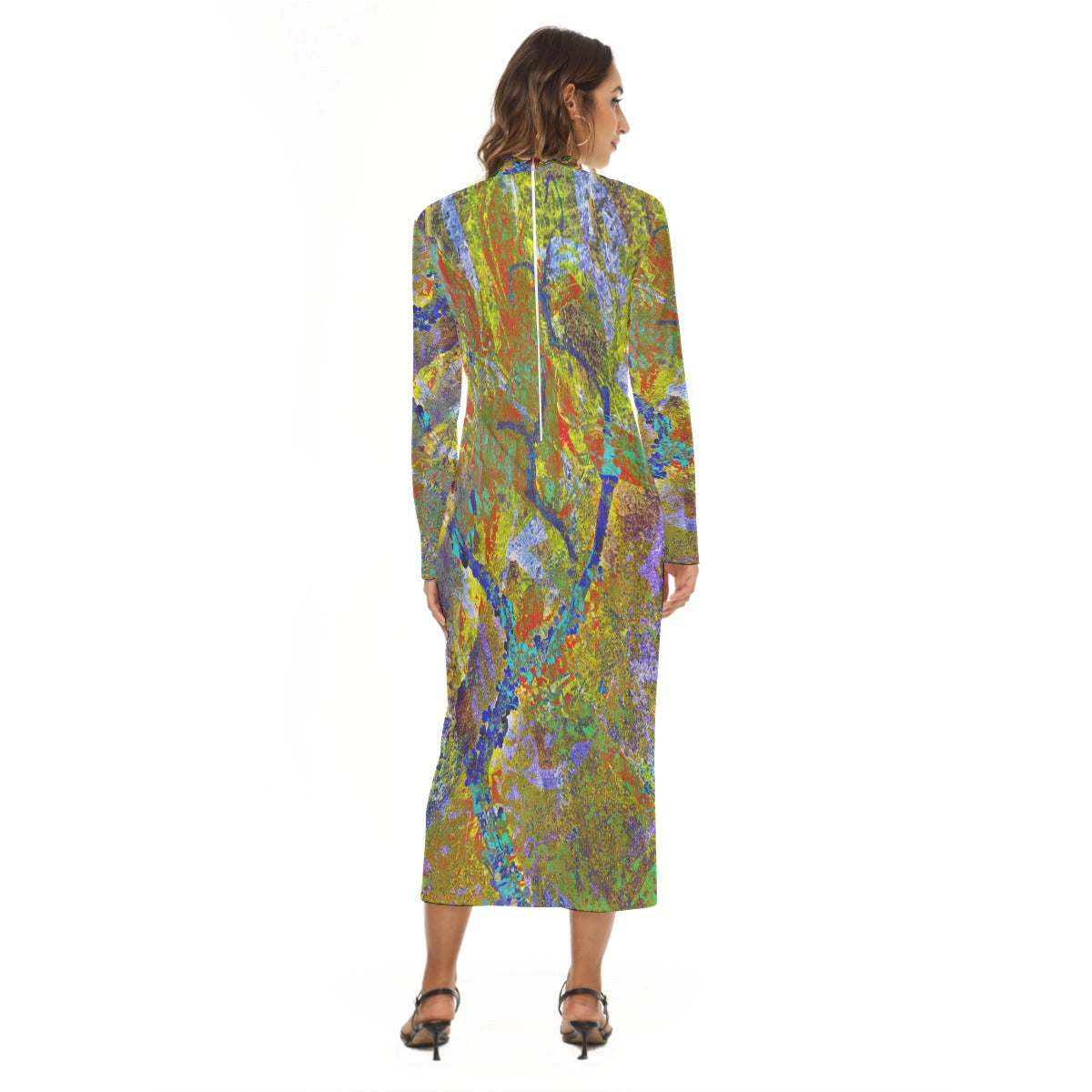 Yin Mock Turtleneck Midi Dress