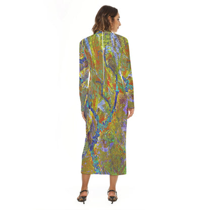 Yin Mock Turtleneck Midi Dress