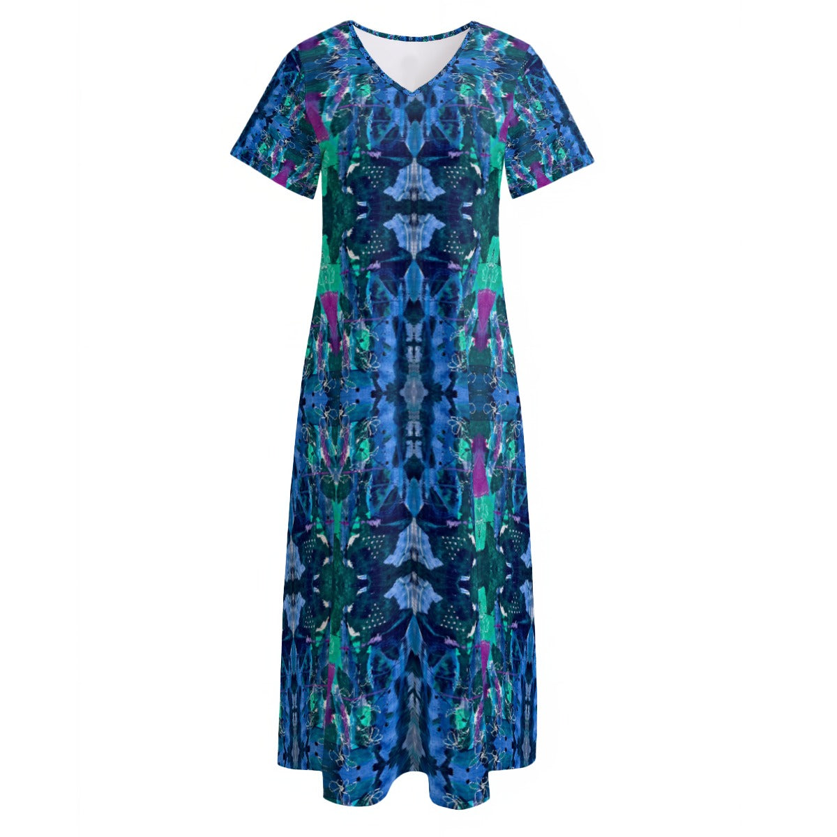 Rashida V-neck Long Dress