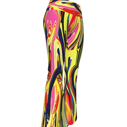 Wavy Groovy  Women's Flare Yoga Pants