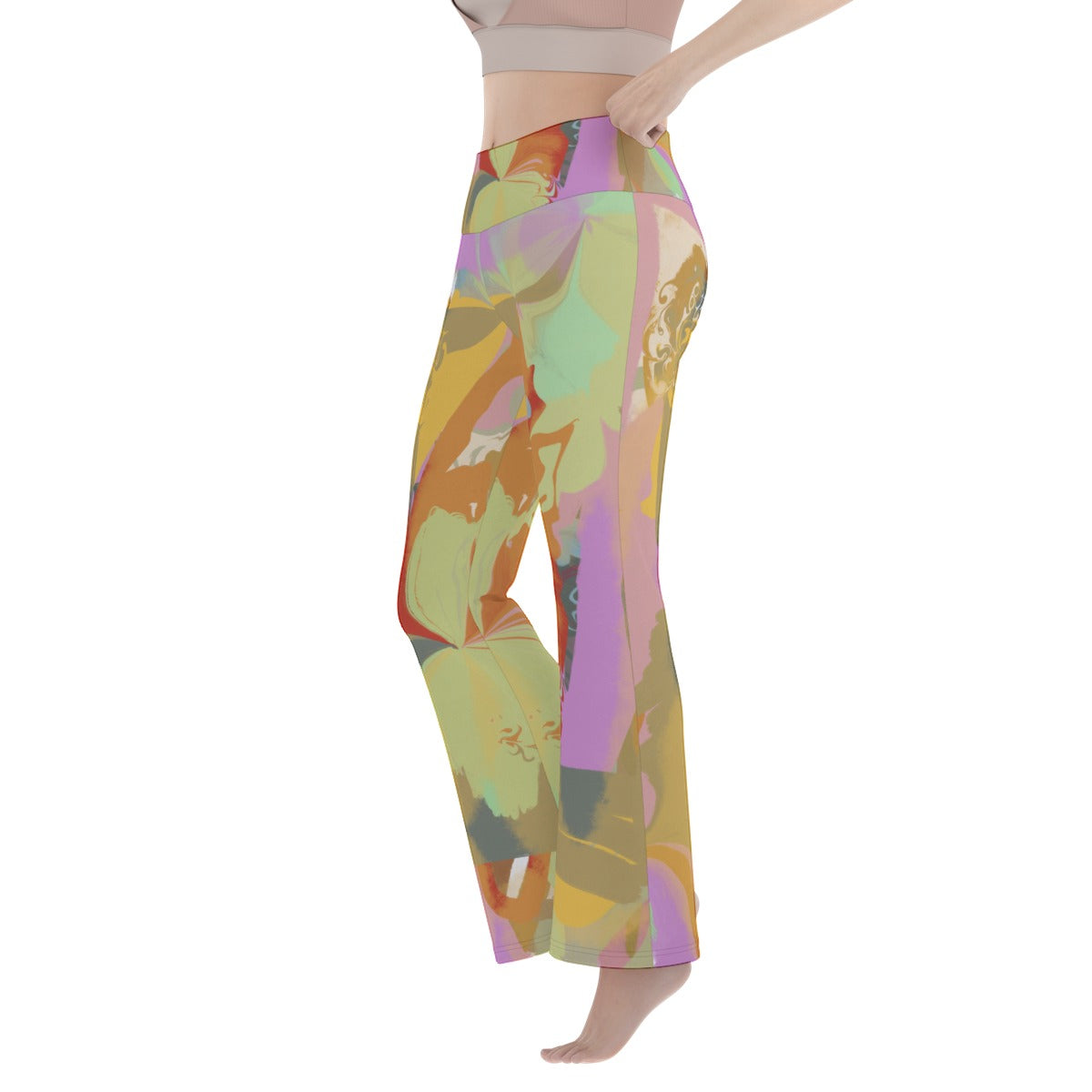 Summer Orchid  Women's Flare Yoga Pants