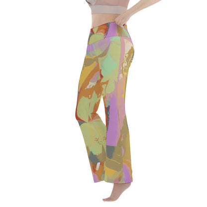Summer Orchid  Women's Flare Yoga Pants