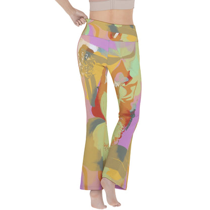 Summer Orchid  Women's Flare Yoga Pants