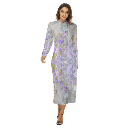 Camille Mock Turtleneck Long Dress