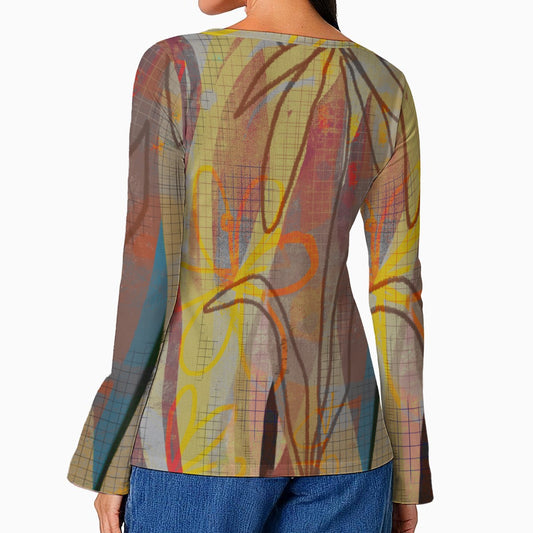 Dyani Mythos Top - Casual Boho Long Sleeve Women's Top
