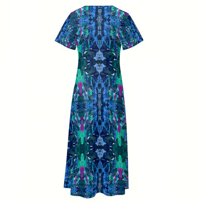Rashida V-neck Long Dress