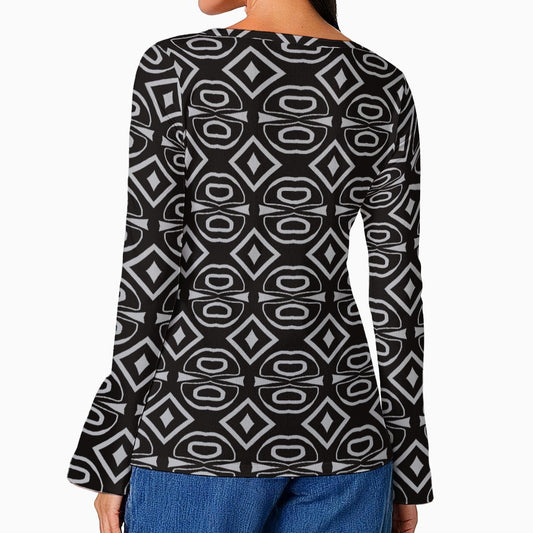 Lusa Mythos Top - Casual Boho Long Sleeve Women's Top