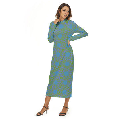 Blue Star Mock Turtleneck Dress