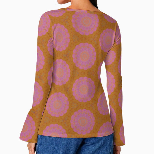 Bloom Mythos Top - Casual Boho Long Sleeve Women's Top