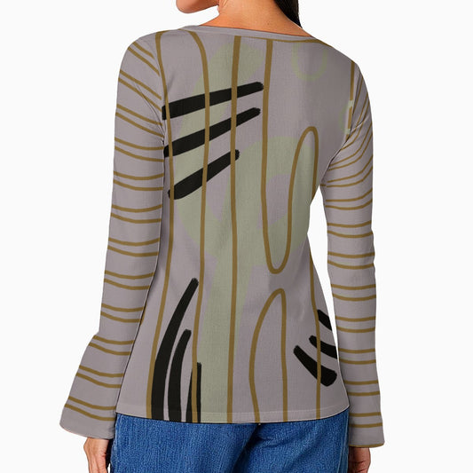 Phoebe Mythos Top - Casual Boho Long Sleeve Women's Top