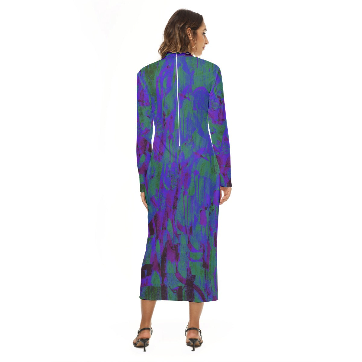 Blin Mock Turtleneck Dress