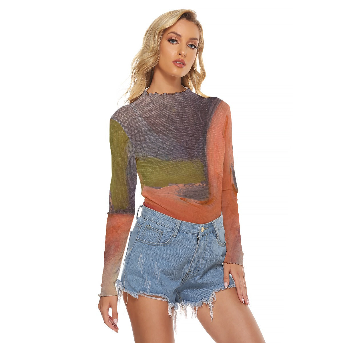 September Sunset Mesh Top
