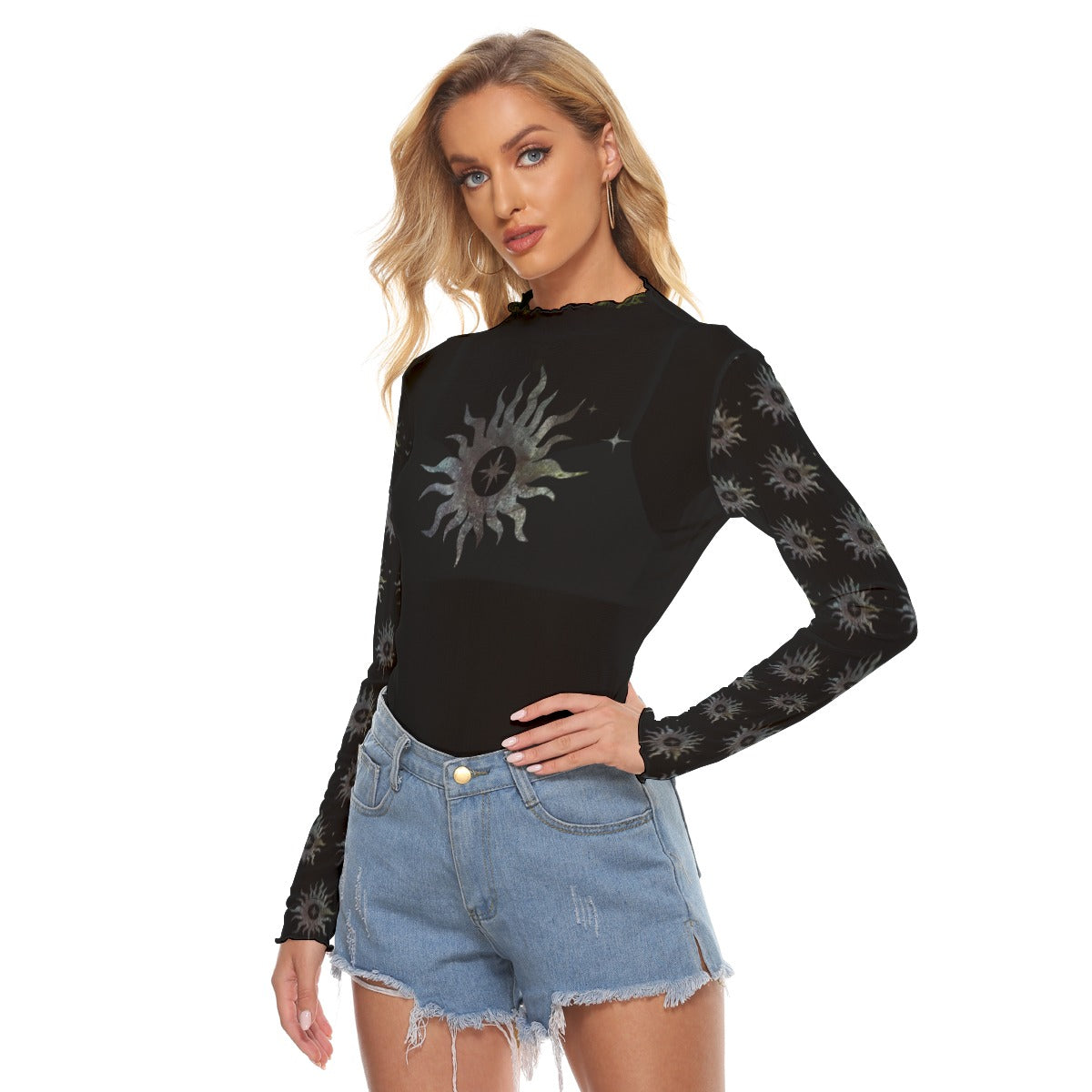 Here Comes the Sun Mesh Top Black